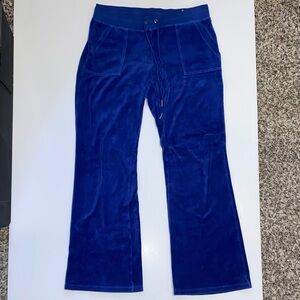 Juicy Couture Royal Blue Velour Flared Track Pants